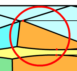 Upper girdle facets' heights