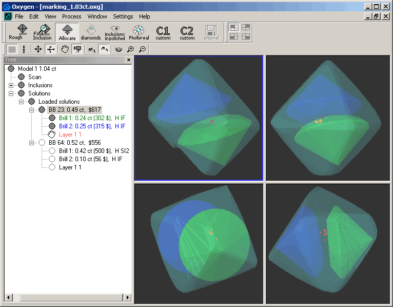 Marking 1.03ct