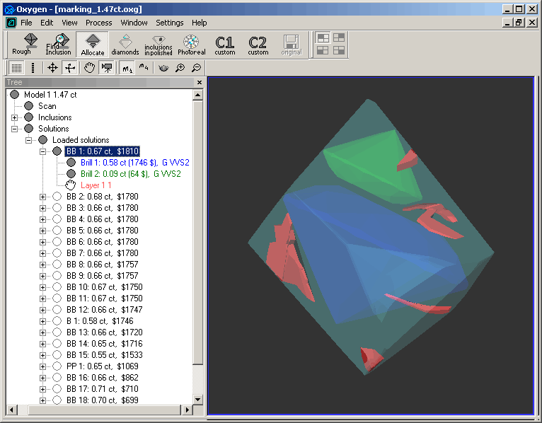 Marking 1.47ct