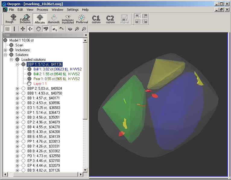 Marking 10.06ct
